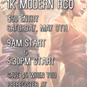 Signup - Signup – May 9th $1K Double Header RCQ (9am&5:30pm)